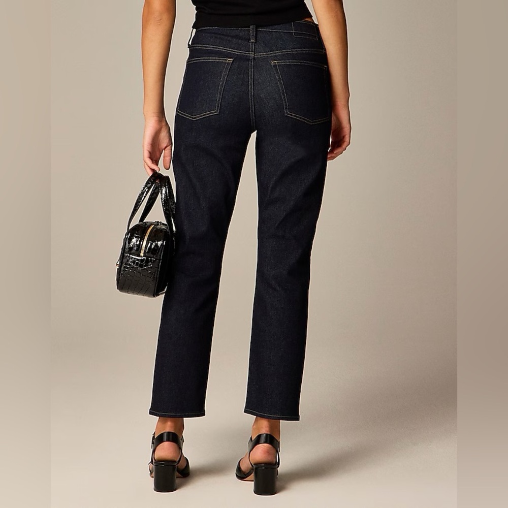 J,Crew Classic Mid-Rise Tall Slim Jean Resin Rinse Wash 31T Dark Denim 2000s - Picture 2 of 16